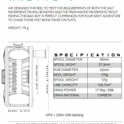 Alfa Arctic Reel Lime Green -Hengel Sets Winkel Alfa Arctic Reel Lime Green ALFAARCTLG XXX arctic reel specs 7