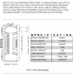Alfa Arctic Reel Magenta -Hengel Sets Winkel Alfa Arctic Reel Magenta ALFAARCTMG XXX arctic reel specs 3