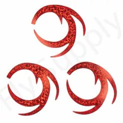 Dragon Tails XXL 3pc Original Pacchiarini's -Hengel Sets Winkel Dragon Tails XXL 3pc Original Pacchiarinis FSTYING DTXXL X holographic red