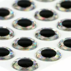 3D Epoxy Eyes Holographic Silver 20pc