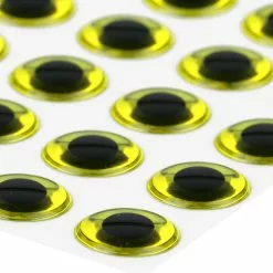 3D Epoxy Eyes Metalic Chartreuse 20pc