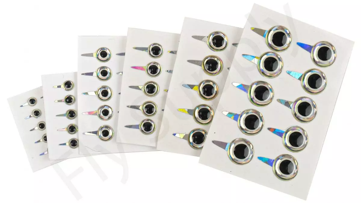 Funky Tab Eyes Mirage/White 10pc 3 Funky Tab Eyes Mirage/White 10pc