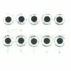 Funky Tab Eyes Silver 10pc