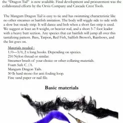 Cascade Mangums Dragon Tails 5pc -Hengel Sets Winkel dragon20tails20tying20tips201 1