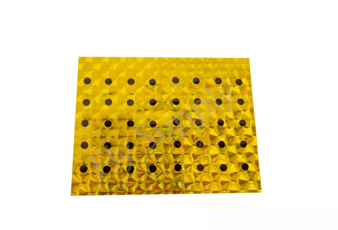 Holographic Gold Stick On Eyes 3 Holographic Gold Stick On Eyes